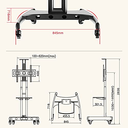 Soporte móvil para TV de 40" a 85" ajustable miniatura 4