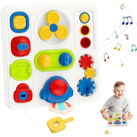 Montessori Busy Board, EPOGG Toddler Busy Board Sensory Toys for Kids, Montessori Toys for Learning Fine Motor Skills, Gifts for Girls Boys Cover