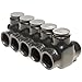 Morris Products 97655 Multi-Cable Connector, Insulated, Dual Entry, Black, 5 Ports, 350-6 Wire Range, 5/16" Allen Hex 5 Ports, 350-6 Wire Range, 5/16" Allen Hex, 2-Pack