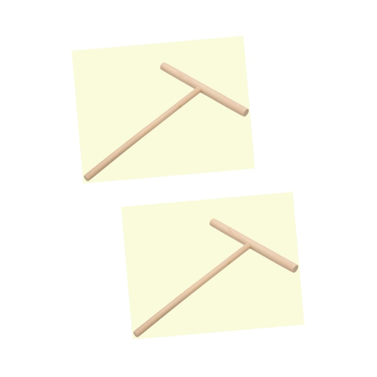 Zerodeko 2pcs Wood Crepe Pancake Spreader Tool Wooden Kitchen Utensil for Even Distribution Skillet and Pan for Crepes and Pancakes and Design
