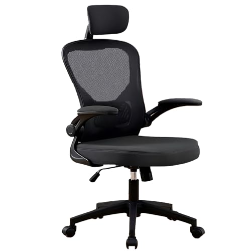 Image of Modern Group Office Chair Mesh Back with Armrest Swivel 5 Casters Computer Desk Chair Comfortable and Fully Adjustable Base, Back Rest, Lumber Support, Arm Rests and Headrest