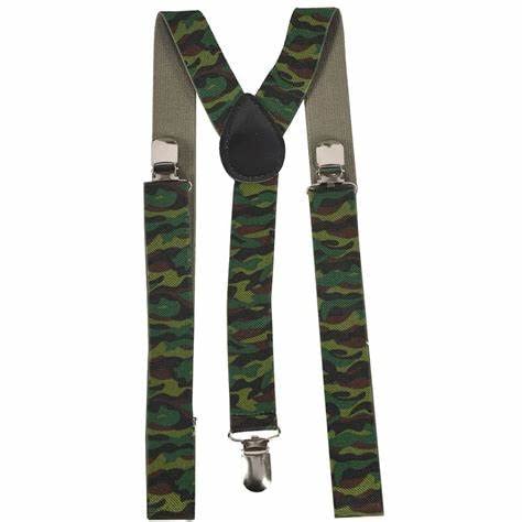 Wickedfun Unisex Kids Green Girls Boys Women's Mens Ladies Adjustable Braces Suspenders Fancy Dress (Green)