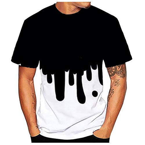 LANSKIRT Unisex 3D Camiseta Divertidas Impresa Personalizada Verano Casual tee Shirts S-XXL Talla Grande S-XXXL