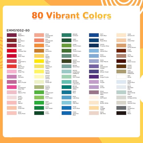 Image of 80 Colors Acrylic Paint Markers Brush Tip, Automatic Ink Control Acrylic Paint Pens Waterproof Acrylic Markers Set for Holiday Decorations, Stone, Wood, Glass, DIY & Art Supplies