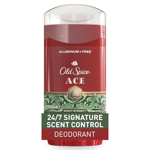 Image of Old Spice Aluminum Free Deodorant for Men, 24 /7 Odor Protection, 24 /7 Signature Scent & Lasting Freshness, Goes on Clean, Ace with Grapefruit, Bay Leaf, & Fresh Foliage Scent, 3.0 oz