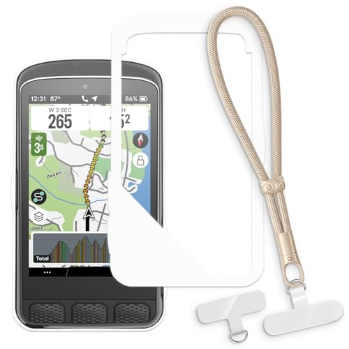 OAGELIM 2-in-1�ی�P�[�X�ƃ��X�g�X�g���b�v Wahoo Elemnt Ace �Ƃ̌݊������� ���O���\�ȃ��j���[�h�t���d�b�J�o�[�A����~�ߕ����h�~�O���b�v�n���h�� (�z���C�g + �S�[���h)