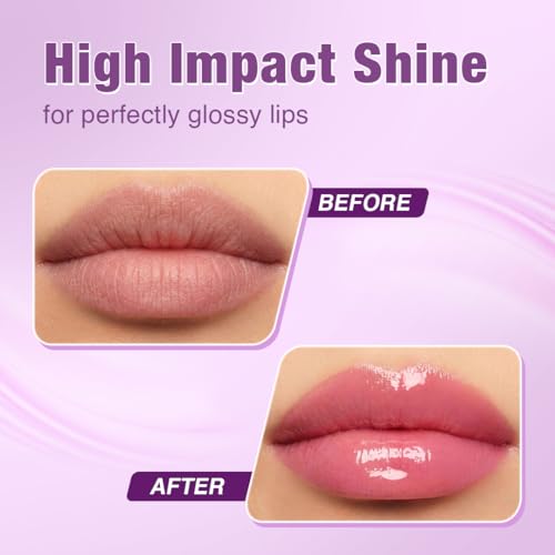 Image of Million Colors So Juicy Lip Gloss Infused With Castor Oil and Vitamin E| Long Lasting and Extra Hydrating| Light Weight and Non-Sticky(Pink Glaze, 05)