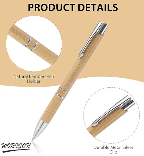 Image of worison 2pc Wooden Ballpoint Pen for Writing, Journaling, School, Office Sustainable Pens