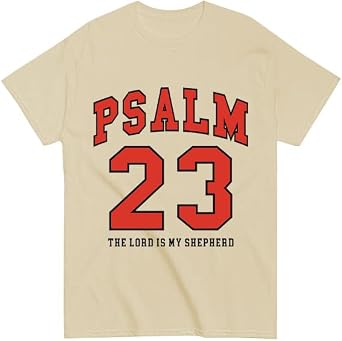 Psalm 23 Shirt The Lord is My Shepherd T-Shirt, Christian Faith Tshirt Short Sleeve V-Neck Crewneck Unisex Tees