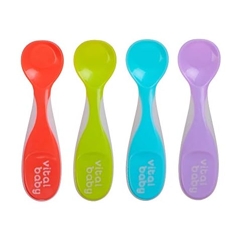 vital baby NOURISH Chunky Feeding Spoons 443877, 4 Count Cover