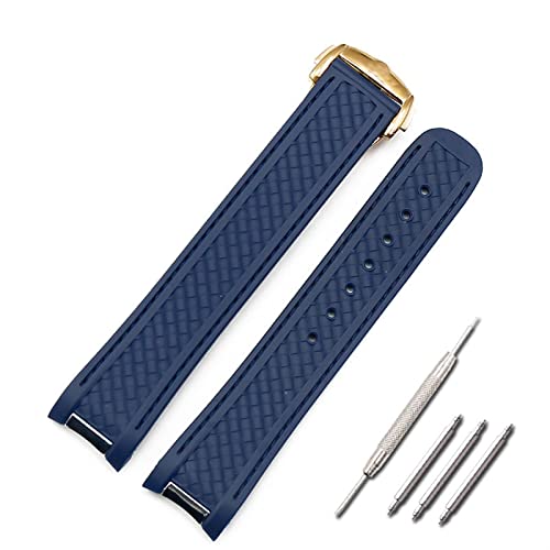 Bracelet silicone 20mm boucle papillon pour montre Omega 8900