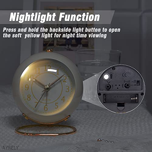 AYRELY Cream Silent Table Clock