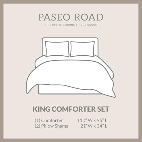 Image of Paseo Road Estes 3 Piece King Copper Striped Chenille Comforter Set
