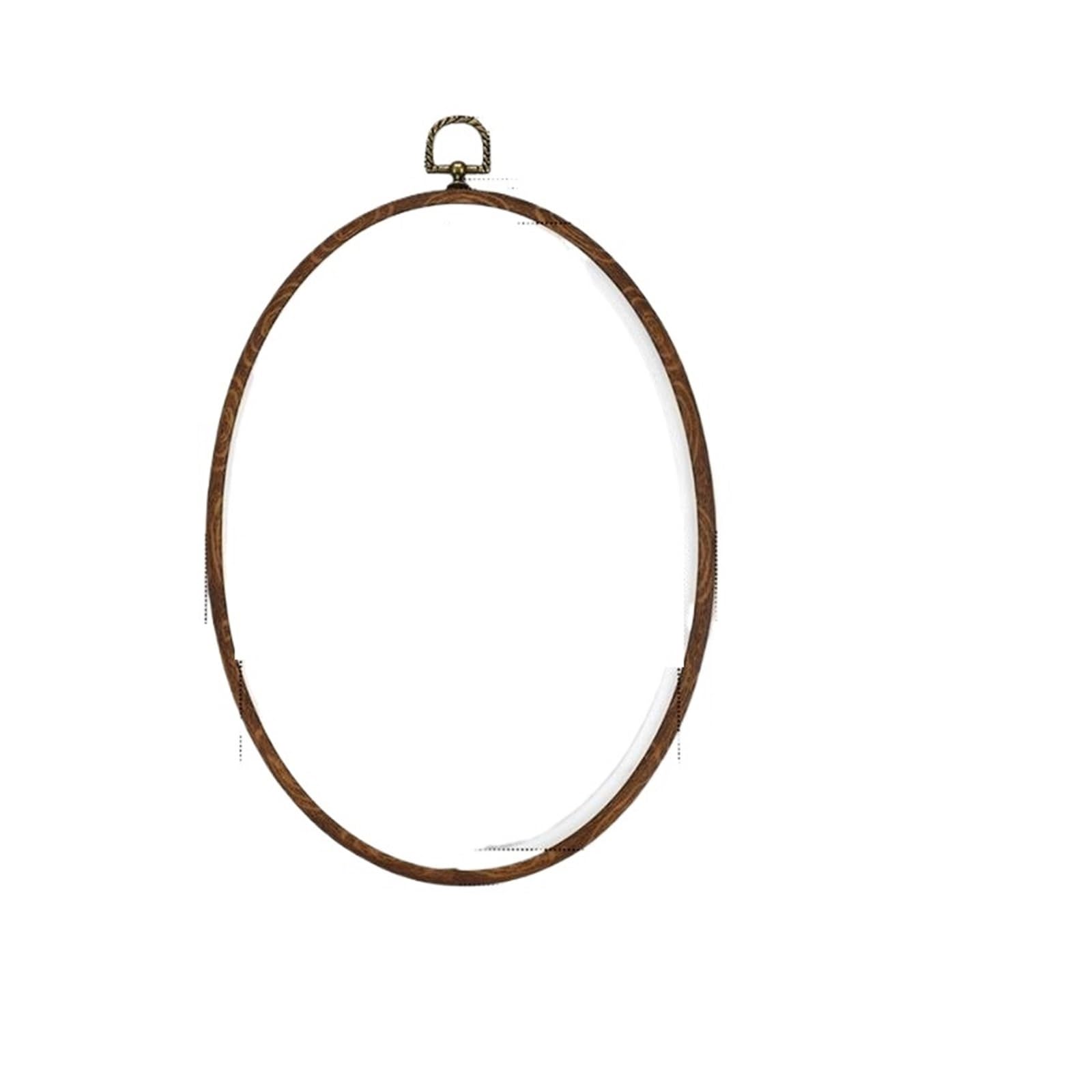 CQAHDSEVF Embroidery Hoop Circle, Mini Embroidery Hoops Imitation Wood Multishape Frame for Cross Stitch Sewing(Oval 22x29cm)