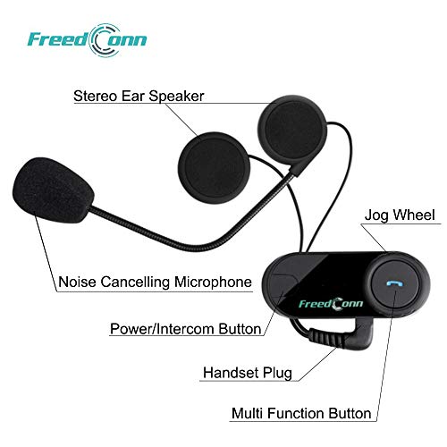 1Storm Motorcycle Open Face Helmet Scooter 3/4 Bike Dual Lens/Sun Visor Bundle With Freedconn Motorcycle Bluetooth Headset: Hjk526 Racing Blue #TOP2
