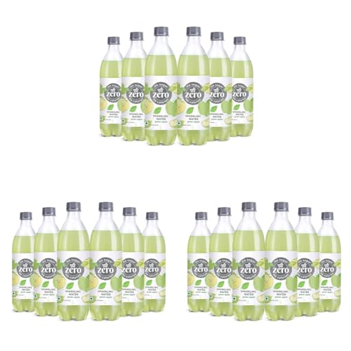 Image of Paper Boat Green Apple Sparkling Water, Pack of 18, 600ml Each | Carbonated Water | Zero Sugar, Zero Calories I Sugar Free