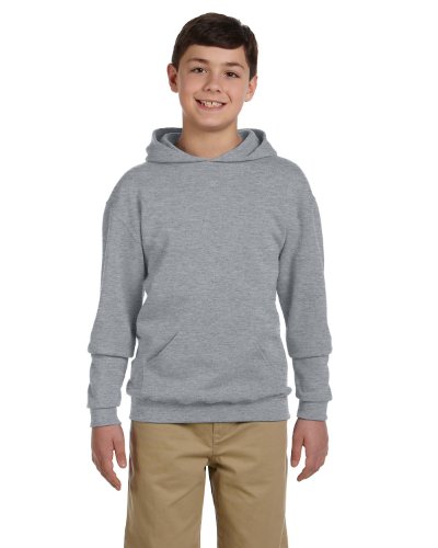 Jerzees Youth 8 oz., 50/50 NuBlend Fleece Pullover Hood (996Y)- ATHLETIC HEATHER,M