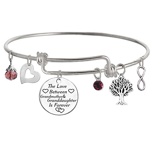 Image of The Love between Grandmother and Granddaughter is Forever Bracelet