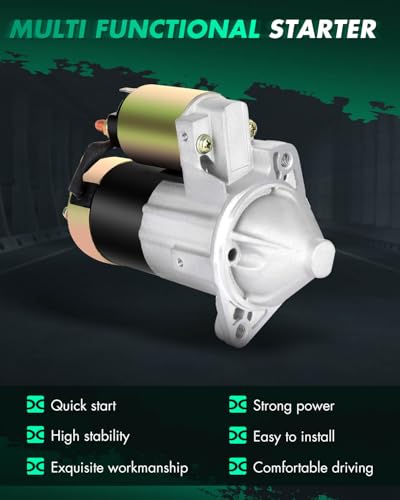 Image of SCITOO Starter Motor SMT0261 17931N 2004-2009 for Mitsubishi Eclipse Galant Lancer Outfor Lander ‎1.4 KW /12 Volt CW 8-Tooth Pinion
