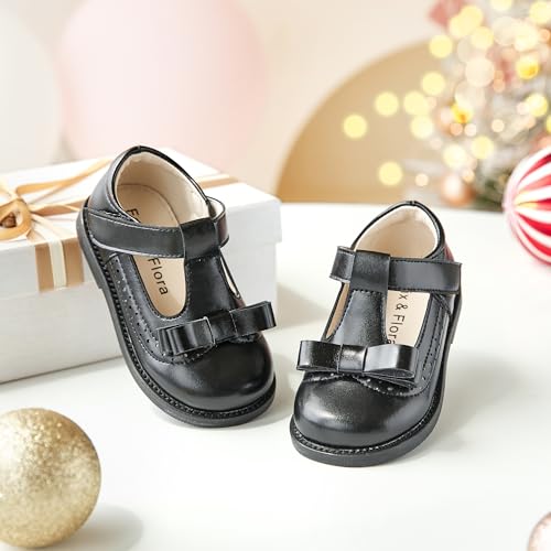 Image of Felix & Flora Toddler Little Girl Princess Dress Shoes-Mary Jane Flats for Girl Party School Shoes