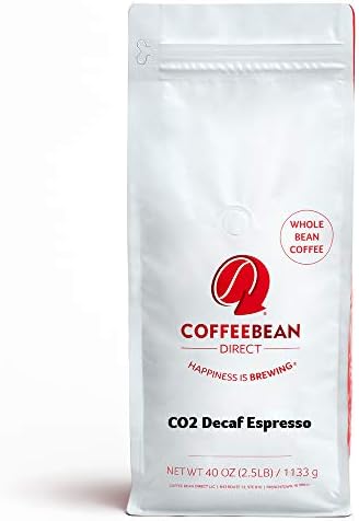 Coffee Bean Direct CO2 Decaf Espresso, Whole Bean Coffee, 2.5-Pound Bag