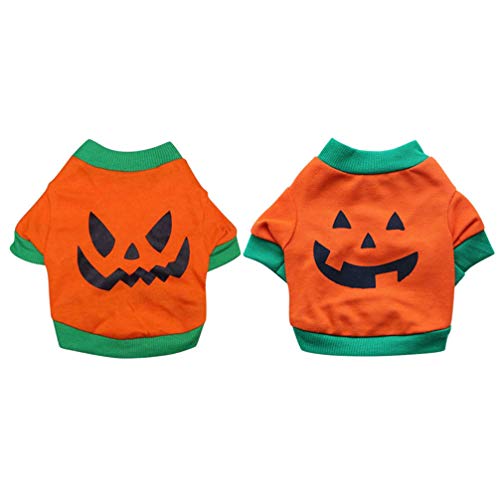 ibasenice Dog Halloween Pumpkin Head T-Shirt Dog Pumpkin Costume Pet Halloween Cosplay Costumes for Small Medium Dogs… - Image 7