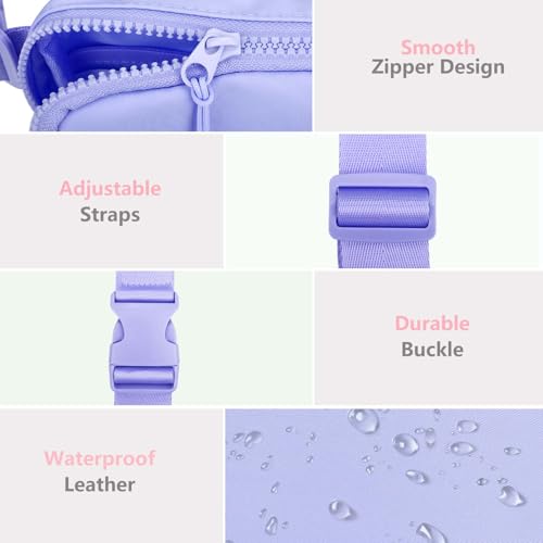 Image of Fanny Pack for Kids Girls 10-12 - Small Waist Belt Bag with Initial Letter Patch and Extender Strap for Women Teen Girl Friends Mini Bum Hip Travel Purse Crossbody Belt Bag Lavender Purple E