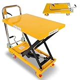 折りたたみ式 リフトテーブル 台車 油圧式 最大積載量150ｋｇ ハンドリフト テーブルリフター 昇降台車 リフター 油圧式昇降 倉庫作業 腰痛予防 (最大積載量150ｋｇ) [並行輸入品]