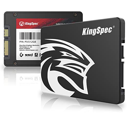 Kingspec SSD 512GB 2,5″ SATA III, TLC 3D NAND Flash Disco Duro Interno, Lectura de Hasta 570 MB/s, para Escritorios/Computadoras Portátiles/Todo en Uno