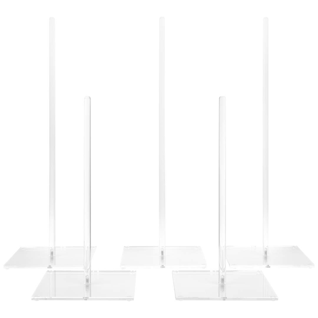 Koyal Wholesale Clear Acrylic 5 PC Modern Donut Stand, Donut Dessert Display Set, for Wedding, Birthday Party, Anniversary, Graduation, Baby Shower, Bridal Shower, Bachelorette, Quince, Sweet 16