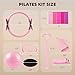 Uyittour 16PCS Pilates Kit for Home Workouts, Essential Equipment Set with 12'' Ring & 9” Ball, 5 Resistance Bands - Pilates Starter Kit for Women, Full Body Toning & Strength