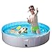 Toozey Piscina per Cani, 80cm / 120cm/ 160cm Piscina Pieghevole per Cani Grandi e Piccoli, Piscina Rigida per Bambini, 100% Sicuro & Non Tossico