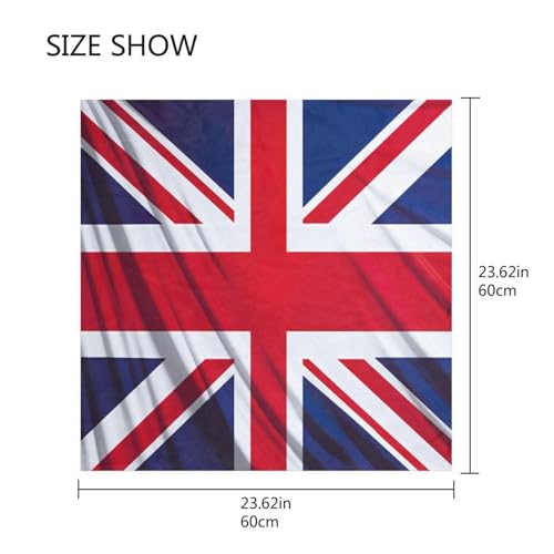 British Flag Silk Head Scarf 24" Square Soft Feeling Satin Hair Scarf Silk Bandana Neck Scarf for Women Girls2