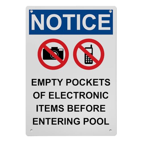 OSHA Empty Pockets Of Electronic Sign, 8.5 x 11 in