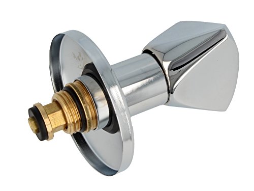 tecuro Hahnoberteil 1/2 Zoll für Unterputz-Absperrventile Kalt- Warmwasser mit Metall-Dreikanthaubengriff