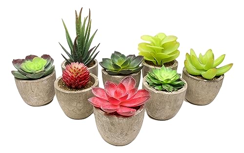 Ebros Gift Set of 8 Colorful Realistic Lifelike Artificial Botanica