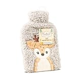 iN Hot Water Bottle with Cover | UK Safety Tested | Super Soft, Leakproof | Large | Hot Water Bag for Neck, Shoulder, Warmer, Period Pain Relief, Stomach Cramps, Gifts for Women, Men (Grey) - Image 1