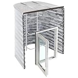 Window Well Supply Egress Window Well Kit - Complete Basement Egress Window Kit - Includes Argon-Filled Basement Windows, Window Well, Egress Ladder, Window Well Cover - Stoneview, 42'L x 36'W x 48'D