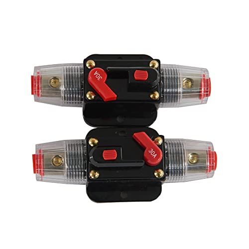 Supporto di sicurezza automatico, interruttore automatico per auto, 12 V-24 V DC, interruttore di reset manuale per auto Audio Solar Inverter Protezione del sistema (30 A)