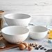 Nordic Ware Prep and Serve Mixing Bowls Set, 3-Piece, Glacier White