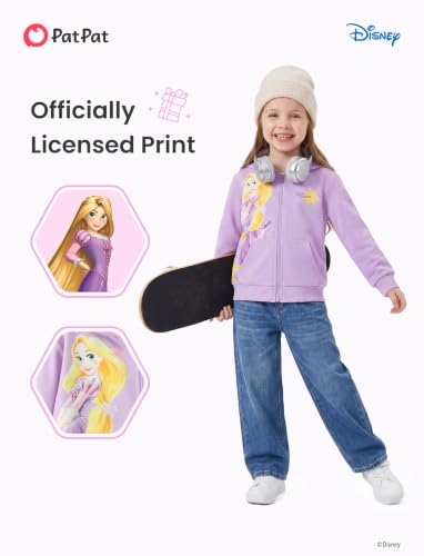 Disney Princess Rapunzel Girls Zip Up Hoodie Fall & Winter Clothes 8-9Y - image 4