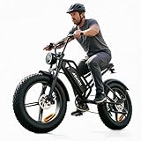 Askmy Electric Bike for Adults- 20' 4.0' 750W Continuous / 1000W Max， 28MPH, 48V 15ah Removable Battery, 50-60+ Miles Range,UL2849 Certified