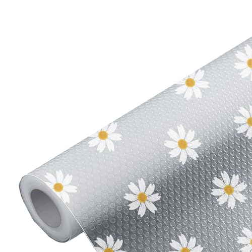 Estante De Cajón Y Revestimiento Del Gabinete: Cubierta De Estante Sin Deslizamiento, Hoja De Cajón Flexible | Protector De Superficie Del Gabinete Anti-Stratch Duradero, Rollo De Revestimiento De Coc