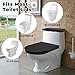 Thinp Toilet Lid Cover and Toilet Tank Cover,Black Toilet Seat Cover with Elastic Bottom Replacement Toilet Cover Soft Stretch Toilet Covers Set Universal Toilet Lid Covers for Bathroom Decor