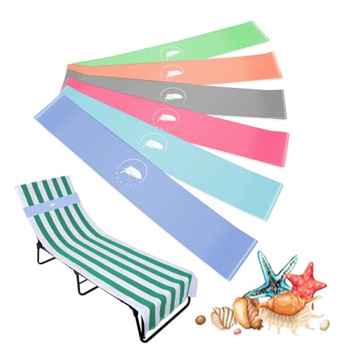 Towel Bands (6 Pack) - Stretch Beach Towel Clips for Beach Cruise...