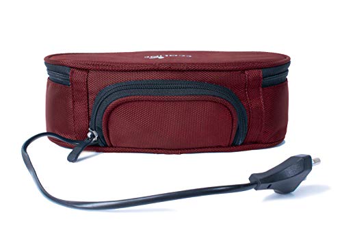 Image of Ecoline Fabric Power Lunch Q2, Electric Lunch Box,Capacity 800ml,(2 Containers 400ml) Maroon