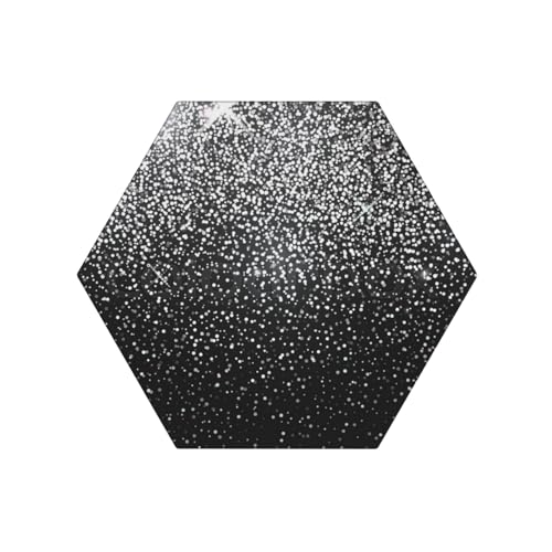 Dessous de verre céramique paillettes argentées table basse - 8
