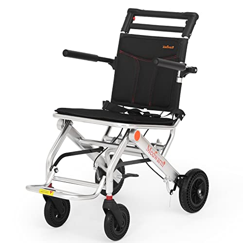Medwarm Silla de Ruedas de Transporte Portátil de Aluminio...