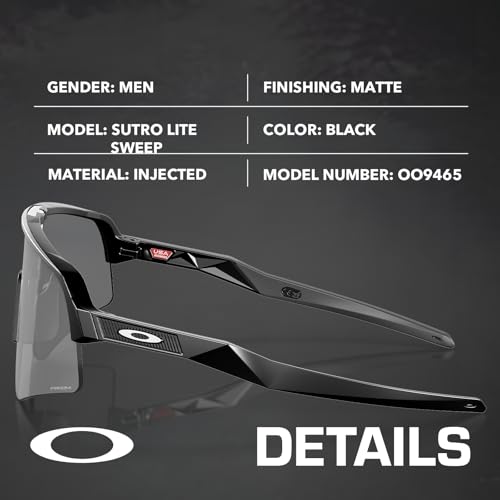 Image of Oakley SUTRO LITE SWEEP OO9465 Shield Shape Sunglasses With Official Eyewear Kit