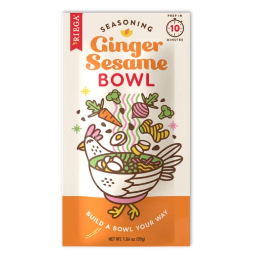 Riega Ginger Sesame Bowl Seasoning, Perfect Mix for Ginger Sesame Dishes (1.06 Ounce (Pack of 1))